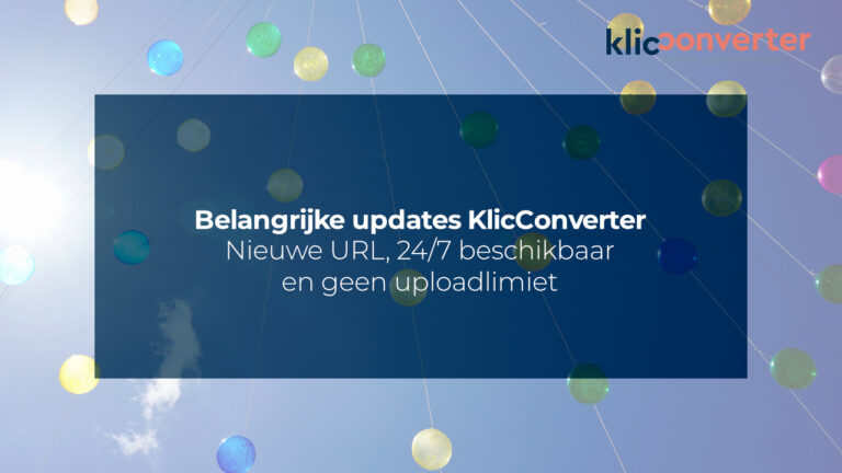 Belangrijke updates KlicConverter